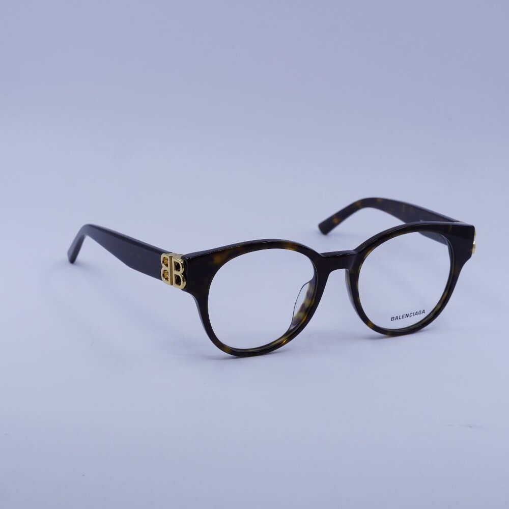 Balenciaga BB0173O 002 Eyeglasses Havana 51mm Round Frame